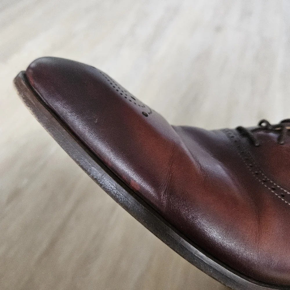 Magnanni Manolo Medallion Toe Oxford Cognac 20518 Men's Size 9.5